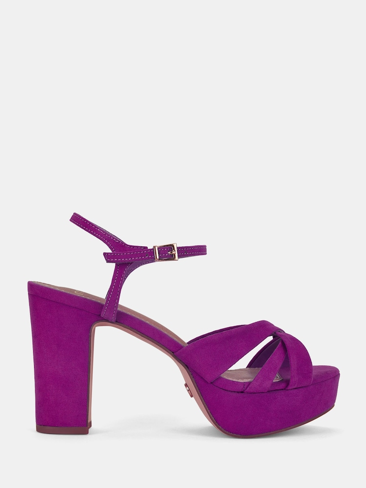 Novo Pink Luella Block Heel Platform Ankle Strap Sandal Heels - Image 2 of 4