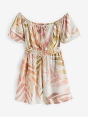 Cream Botanical Off Shoulder Playsuit - Image 5 of 6