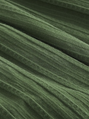 Khaki Green Crochet Maxi Summer Dress - Image 7 of 7