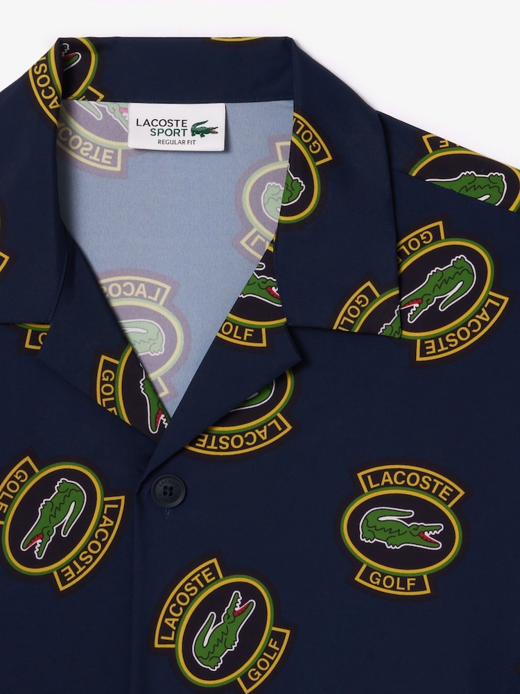 Lacoste Logo Print Resort Shirt - Image 5 of 5