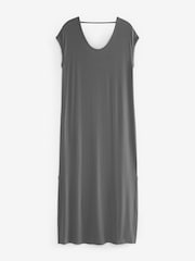 Grey Jersey Maxi Summer Dress - Image 5 of 6