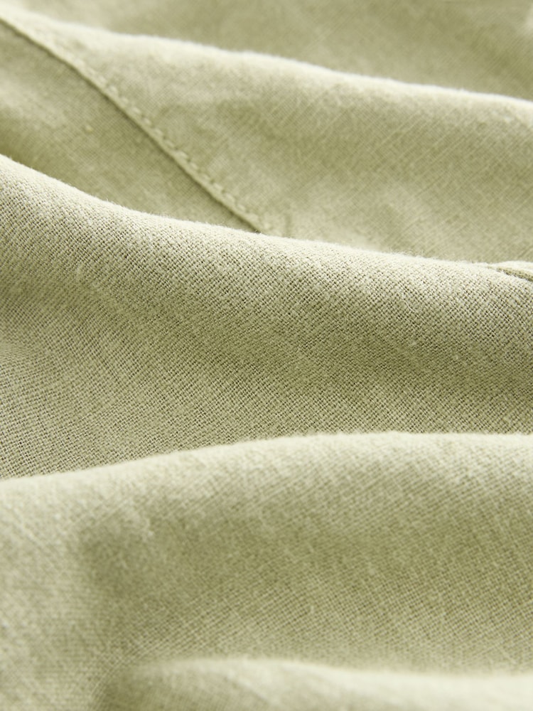 Khaki Green Easy Pull on Shorts - Image 6 of 6