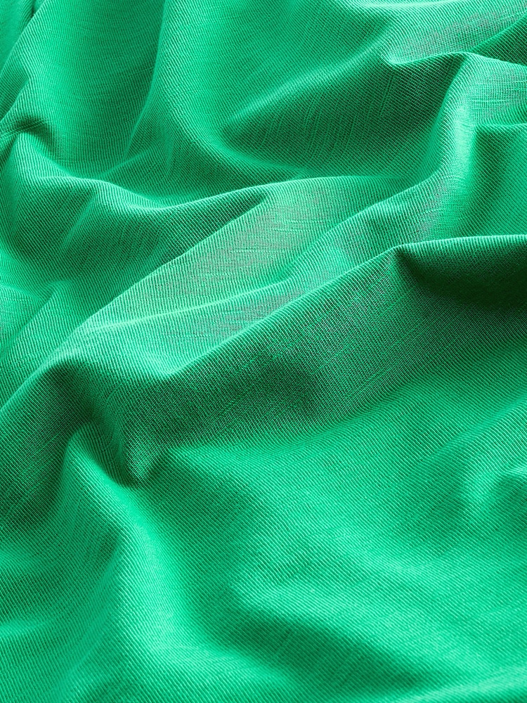 Green 100% Cotton Knot Summer Maxi Dress - Image 8 of 8