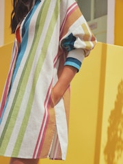 Multi Stripe Beach Shirt Cover-Up - Image 7 of 9