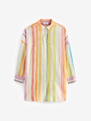 Multi Stripe Beach Shirt Cover-Up - Image 8 of 9