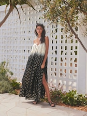 Monochrome Ombre Maxi Volume Summer Dress - Image 2 of 7