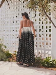 Monochrome Ombre Maxi Volume Summer Dress - Image 3 of 7
