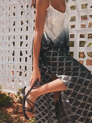 Monochrome Ombre Maxi Volume Summer Dress - Image 5 of 7