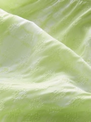 White/Lime Tie Dye Feminine Frill Mini Summer Dress - Image 5 of 5