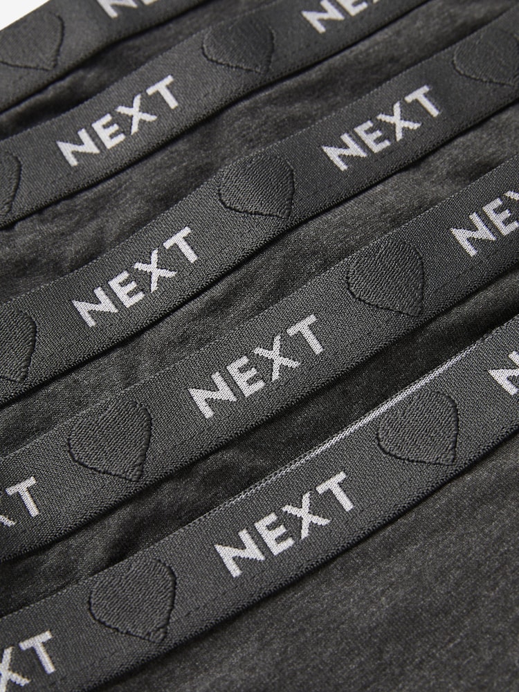 Charcoal Grey Sparkle Short Briefs 5 Pack (2-16yrs) - Image 4 of 4