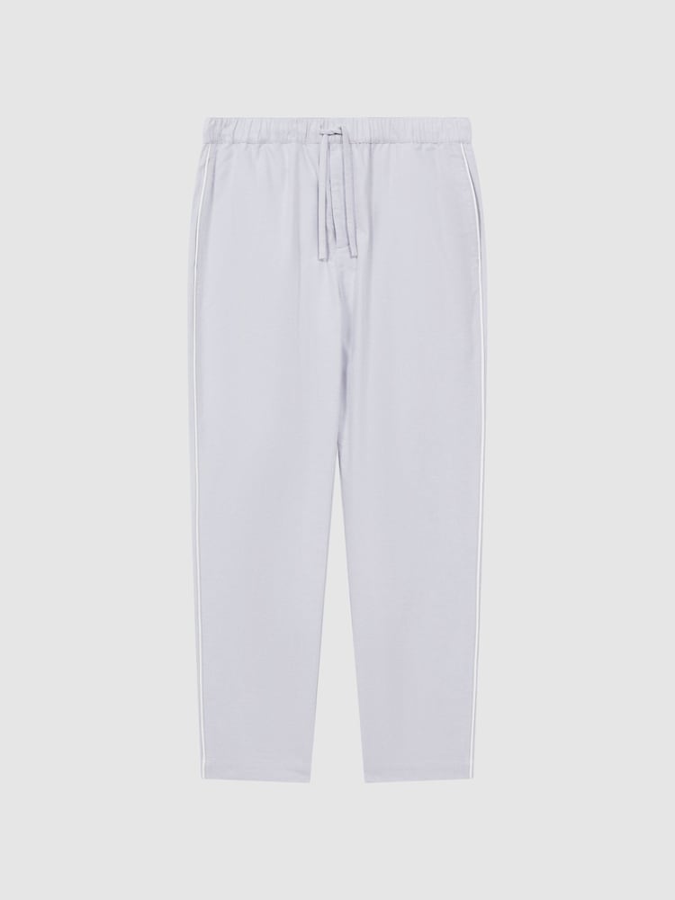 Reiss Ice Grey Farley Cotton Drawstring Pyjama Bottoms - Image 2 of 5