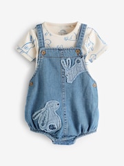 Denim Blue Dungarees And Bodysuit Baby Set (0mths-2yrs) - Image 1 of 4