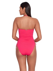 Lauren Ralph Lauren Pink Beach Club Solids Ruched Strapless Swimsuit - Image 3 of 5