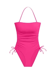 Lauren Ralph Lauren Pink Beach Club Solids Ruched Strapless Swimsuit - Image 5 of 5