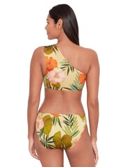 Lauren Ralph Lauren Gold Island Tropical Rattan Ring One Shoulder Bikini Top - Image 2 of 5