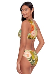 Lauren Ralph Lauren Gold Island Tropical Rattan Ring One Shoulder Bikini Top - Image 3 of 5