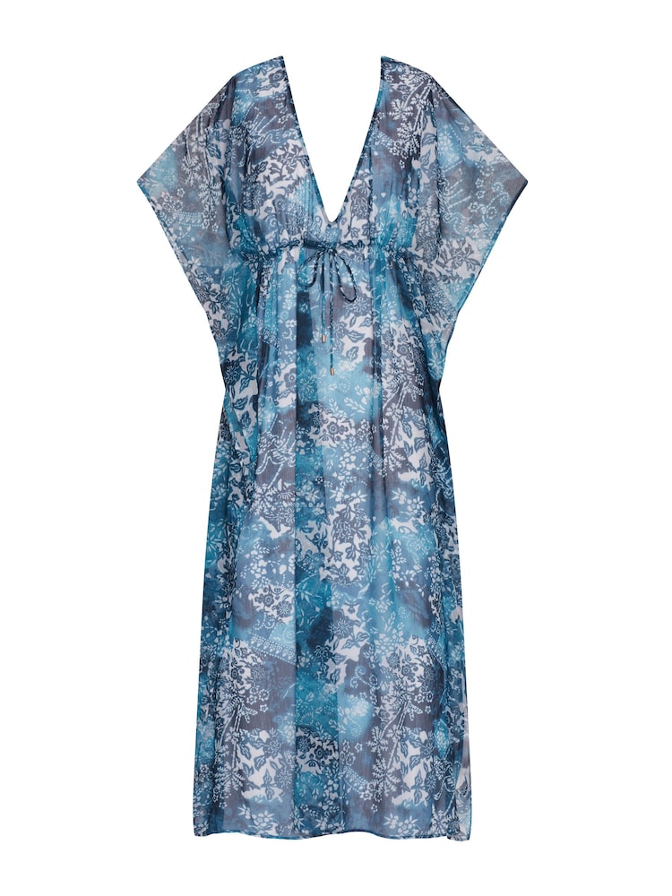 Lauren Ralph Lauren Indigo Patchwork Midi Kaftan - Image 4 of 4