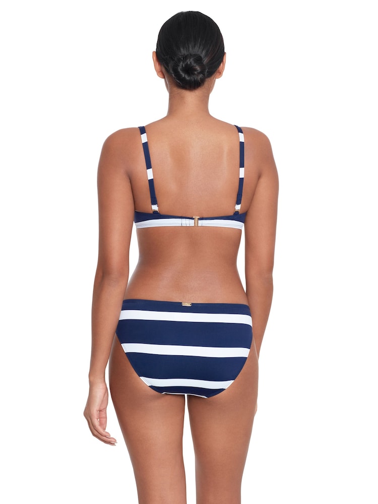 Lauren Ralph Lauren Blue Mariner Stripe Ring Front Bikini Bottoms - Image 2 of 4 Lauren Ralph Lauren Blue Mariner Stripe Ring Front Bikini Bottoms - Image 2 of 4