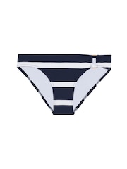 Lauren Ralph Lauren Blue Mariner Stripe Ring Front Bikini Bottoms - Image 4 of 4