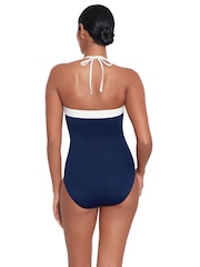 Lauren Ralph Lauren Blue Bel Air Modern Bandeau Swimsuit - Image 2 of 5