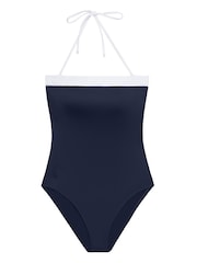 Lauren Ralph Lauren Blue Bel Air Modern Bandeau Swimsuit - Image 5 of 5