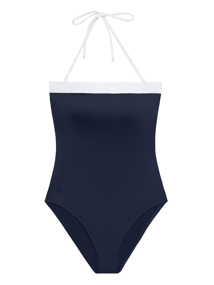 Lauren Ralph Lauren Blue Bel Air Modern Bandeau Swimsuit - Image 5 of 5