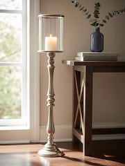 Interiors by Premier Silver Kensington Townhouse Large Nickel Candle Holder - Image 1 of 2