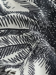 Black/White Tie Front Kimono Cover-Up - Image 7 of 7