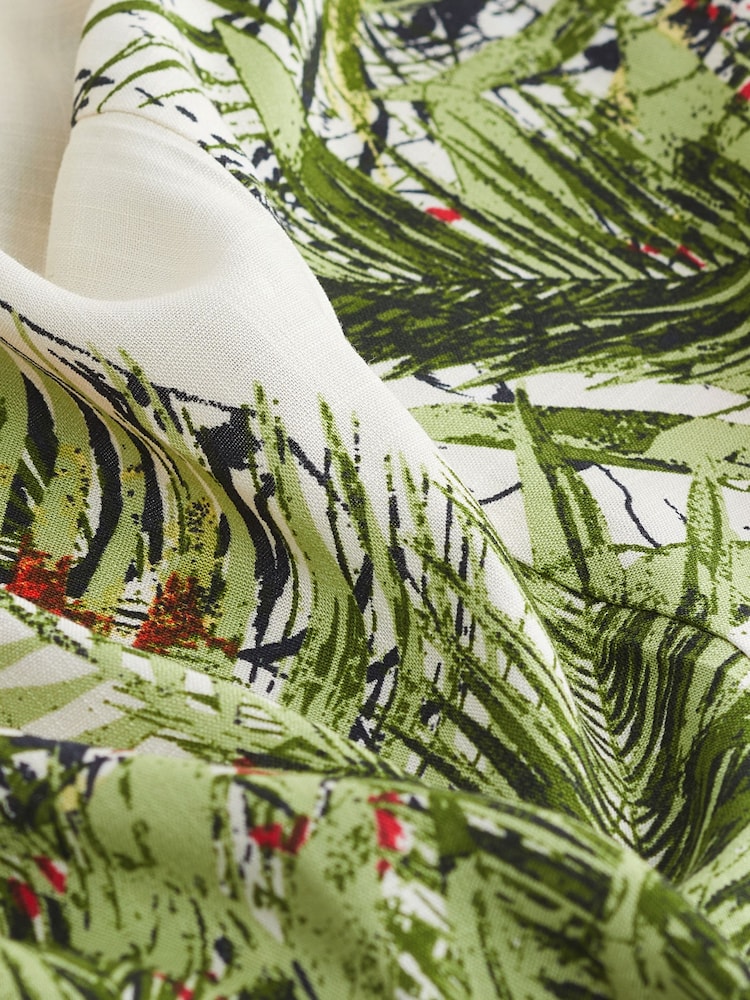 Green Tropical Longline Kimono Cover-Up - Image 6 of 6