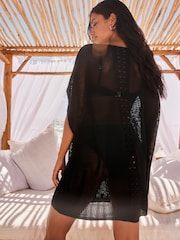 Black Overhead Knitted Cover-Up - Image 4 of 5