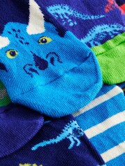 Boden Dark Blue Dinosaur Socks 7 Pack - Image 2 of 2