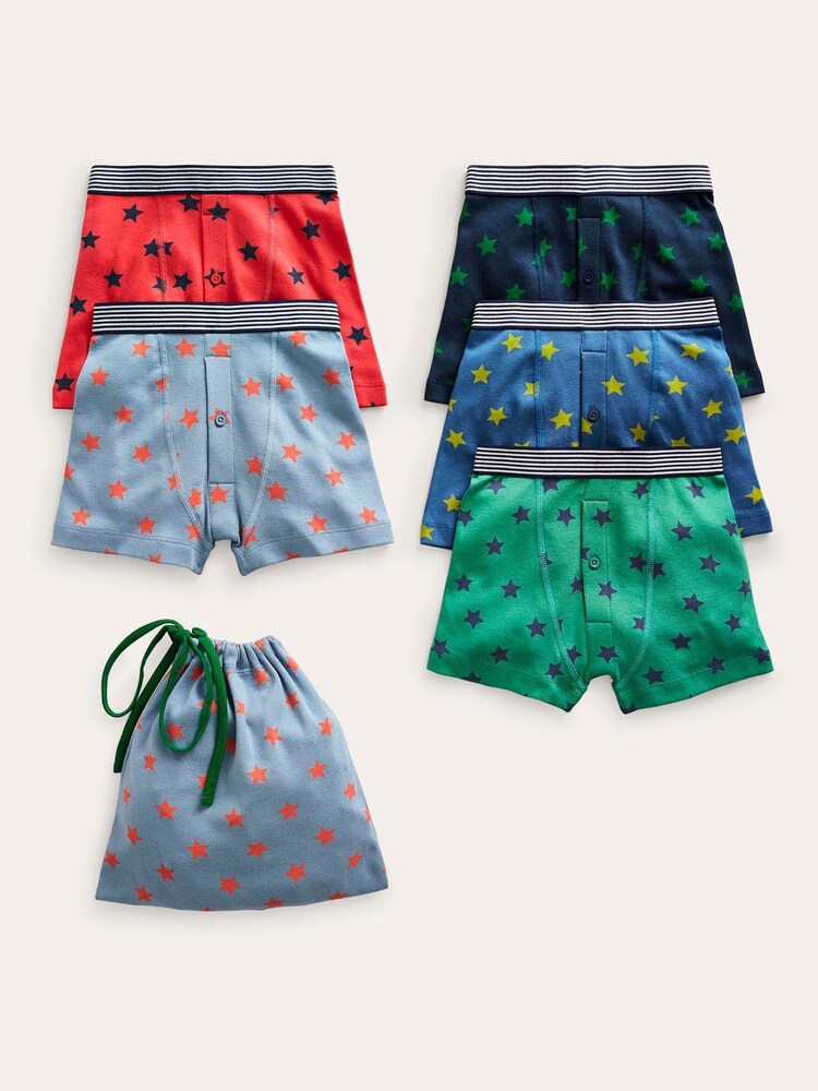 Boden Dark Blue Boxers 5 Pack - Image 1 of 3