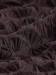 Brown Long Sleeve Textured Column Dress - Image 7 of 7