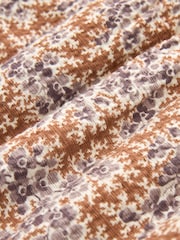 Lilac Purple Ditsy Textured Maxi Skirt With Crochet Trim - Image 6 of 6