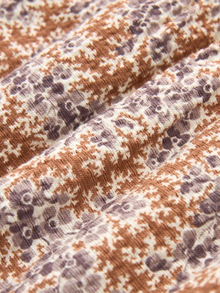 Lilac Purple Ditsy Textured Maxi Skirt With Crochet Trim - Image 6 of 6 Lilac Purple Ditsy Textured Maxi Skirt With Crochet Trim - Image 6 of 6