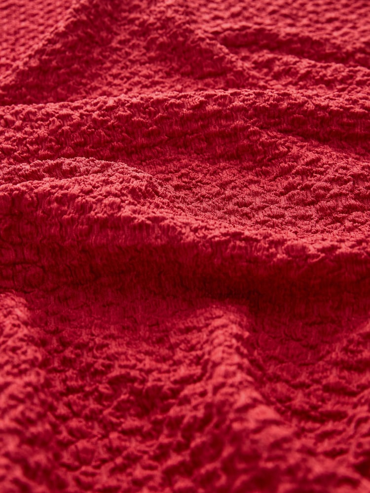 Red Long Sleeve Textured Tunic - Image 7 of 7