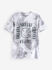 Grey/White Nirvana License Band T-Shirt - Image 5 of 6