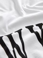 Ecru White Long Sleeve Heavyweight Shorter Length T-Shirt - Image 6 of 6