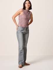 Flieder-Violett - Ärmelloses, strukturiertes Tanktop - Bild 2 von 6