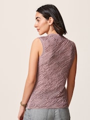 Flieder-Violett - Ärmelloses, strukturiertes Tanktop - Bild 3 von 6