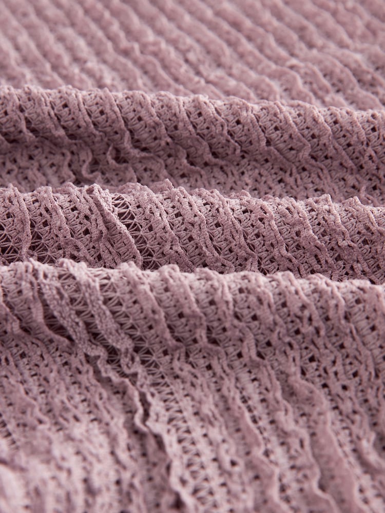 Flieder-Violett - Ärmelloses, strukturiertes Tanktop - Bild 6 von 6