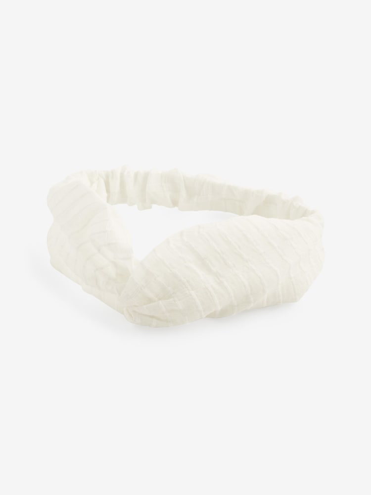 Cream Textured Knot Front Headband - Image 2 of 2