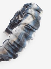 Navy Tie Dye Structured Ruched Headband - Image 2 of 2