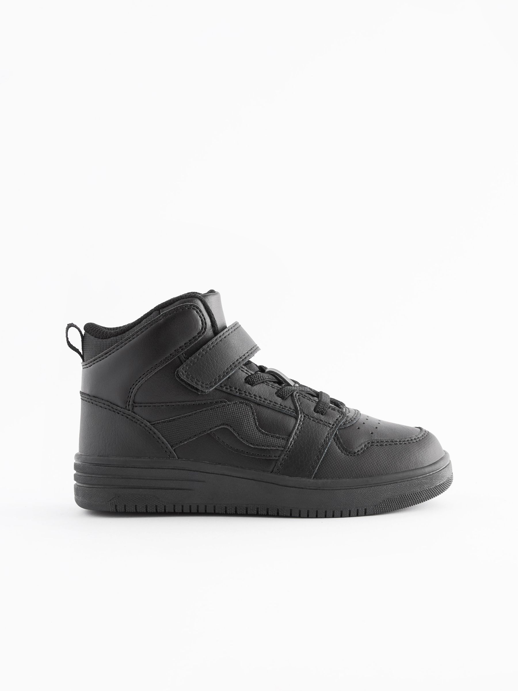 Buy Black High Top Trainer School Shoes from Next Luxembourg