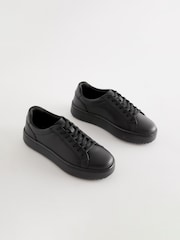 Black School Leather Lace Up Shoes - Image 1 of 5