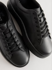 Black School Leather Lace Up Shoes - Image 4 of 5