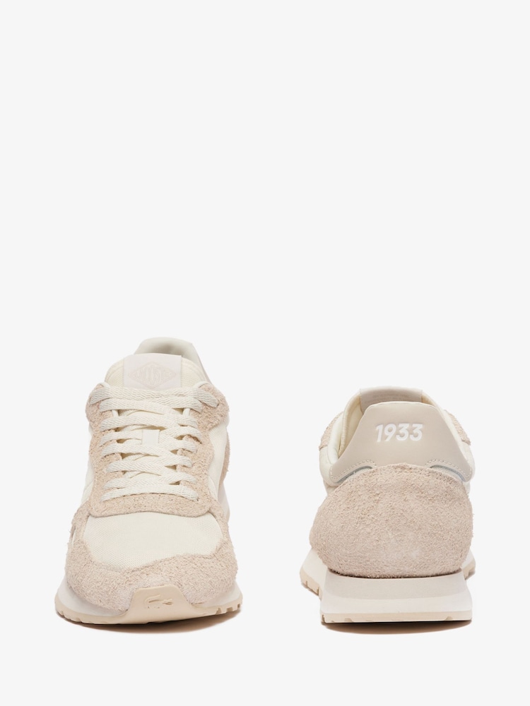 Lacoste Cream Partner 70s 124 2 SMA Trainers - Image 2 of 6