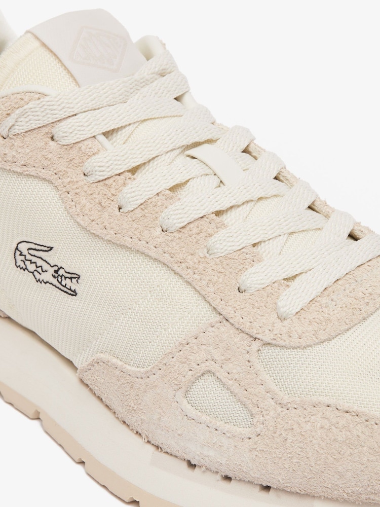 Lacoste Cream Partner 70s 124 2 SMA Trainers - Image 6 of 6