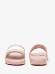 Lacoste Pink Logo Stripe Sliders - Image 3 of 5