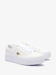 Women's Ziane Platform Leather Trainers - Image 2 of 6